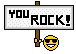 You rock smiley face